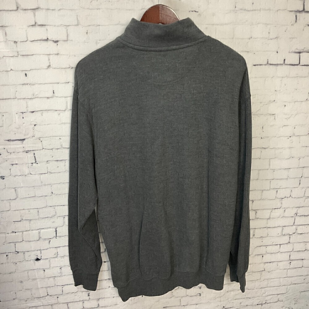 Us Polo Assn Men Gray Pullover Sweater Zip Up Mock Neck Long Sleeve Shirt XXL U2 - Picture 4 of 12